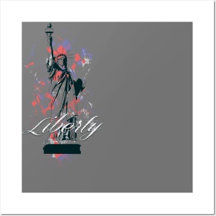 Paint Splatter Statue of Liberty Posters and Art